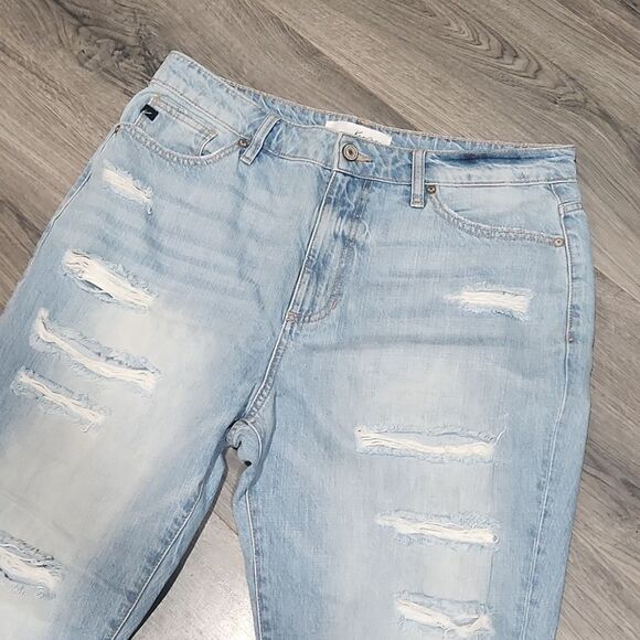 EUC KanCan Estilo Distressed Cropped High Waisted Light Blue Jeans - Picture 5 of 8